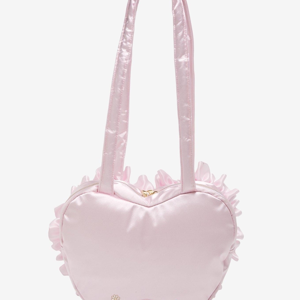 Pink Heart-Shaped Ruffle Bag - Picture 3 of 4